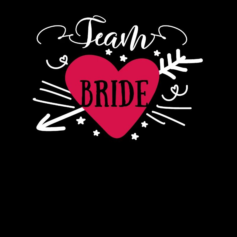 Équipe Bride Heart Groups Motif de mariage assorti