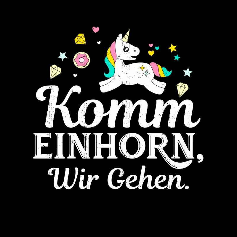 Einhörner Komm Einhorn wir gehen