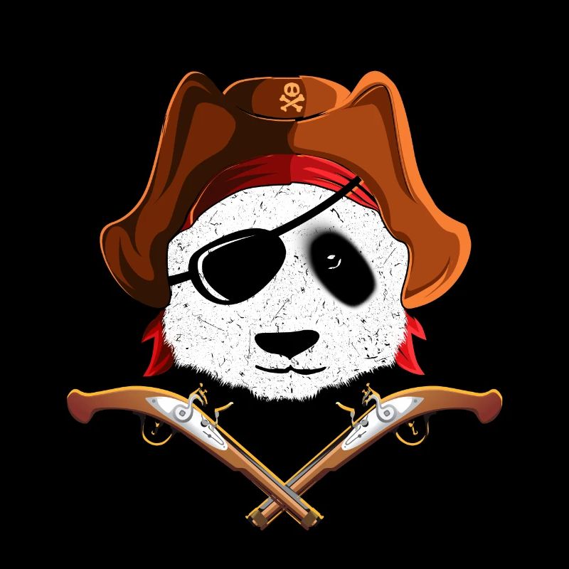 Panda Panda avec cache-oeil