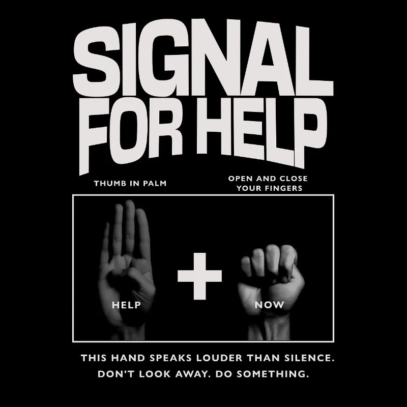 Signal d’aide Conception du geste de la main