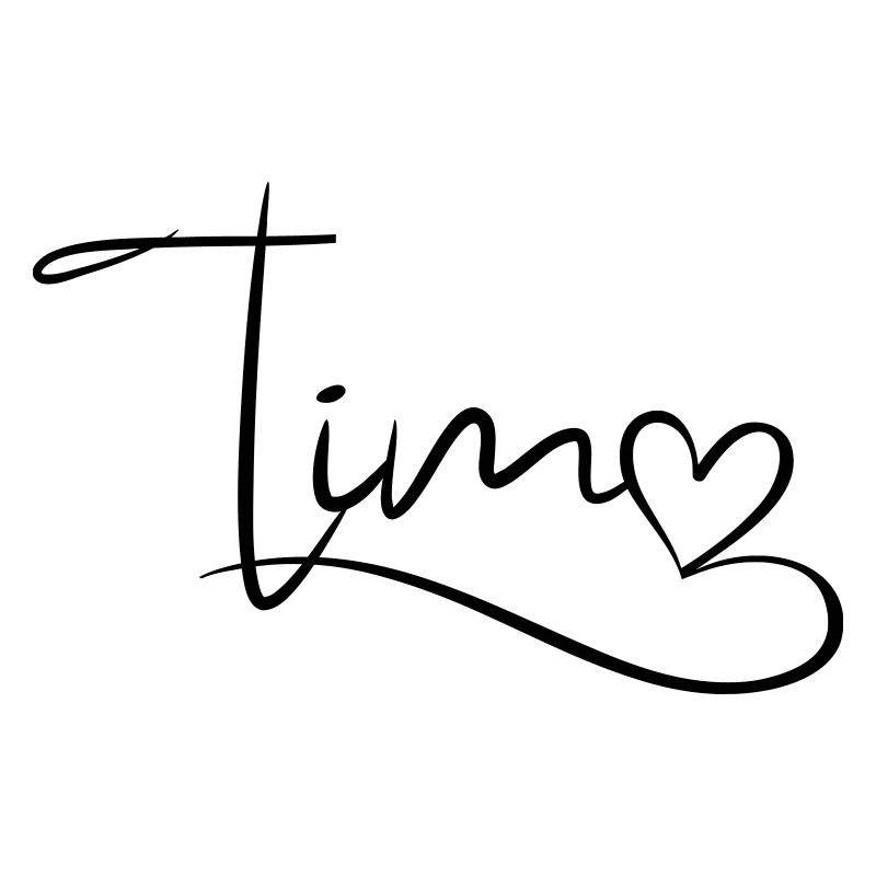 Tim Name First Name Heart Decor