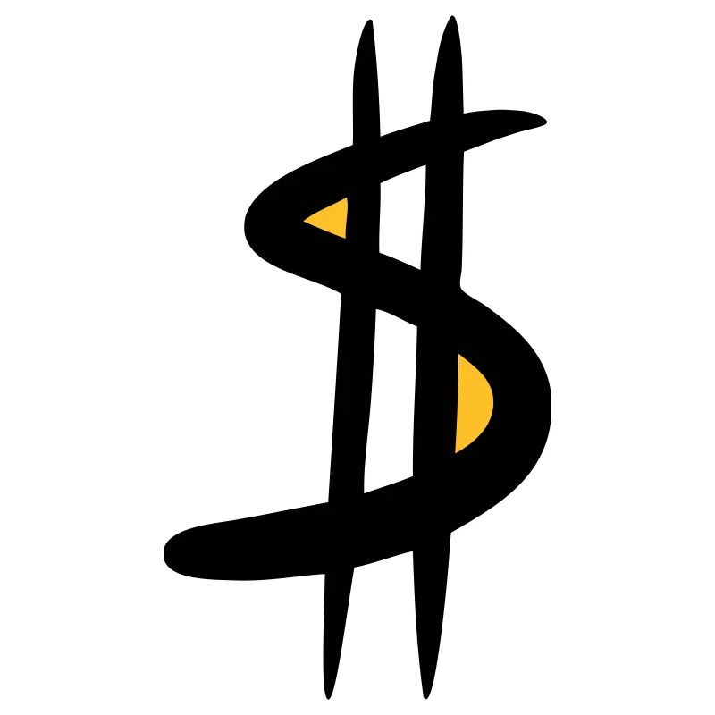 Signe du dollar / $ Symbole du dollar, Dessin