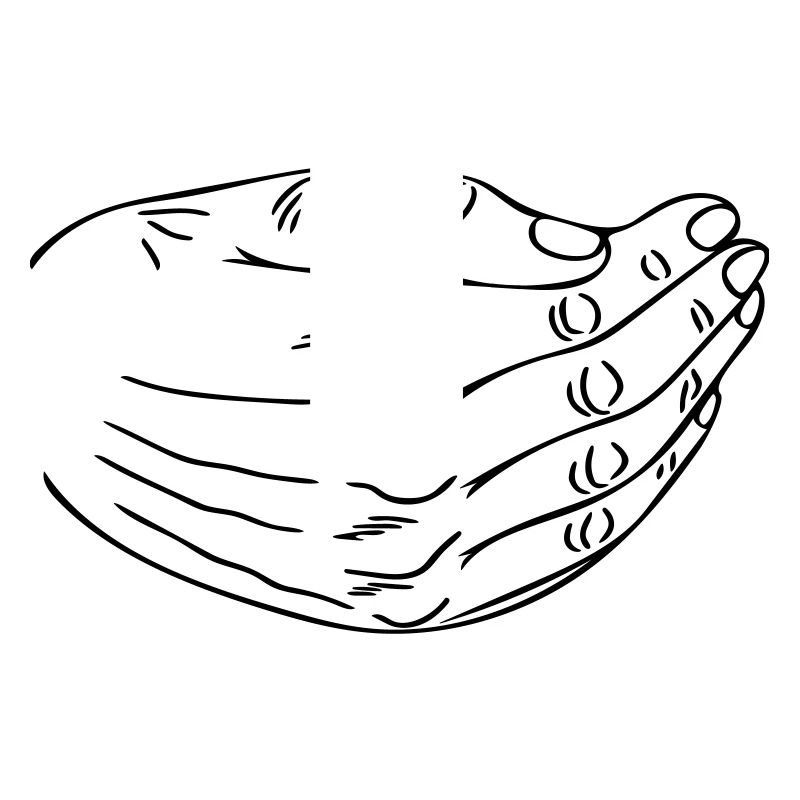 Hand over mouth