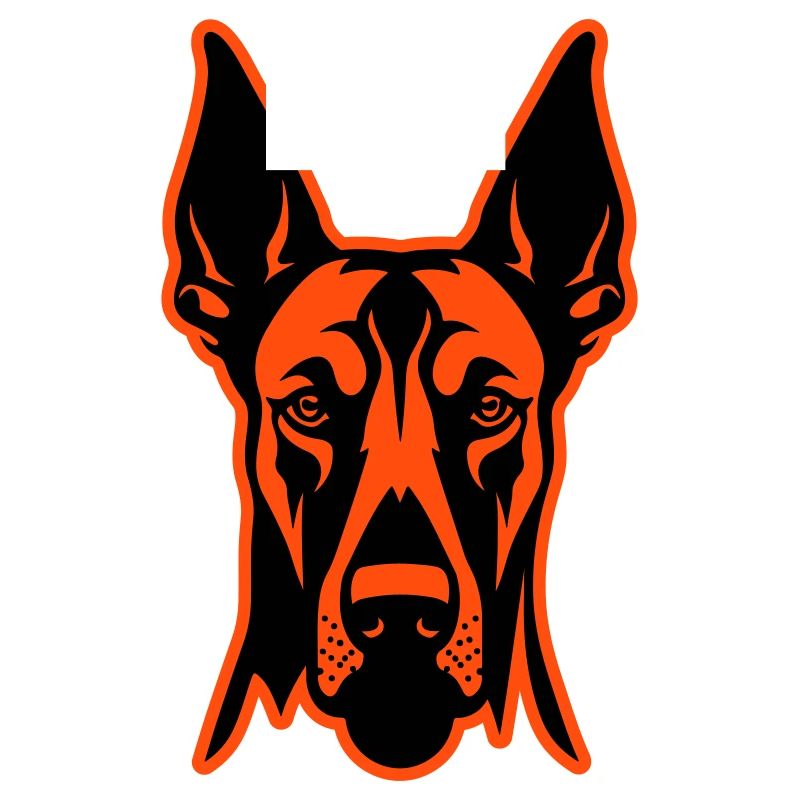 Doberman Dog Head