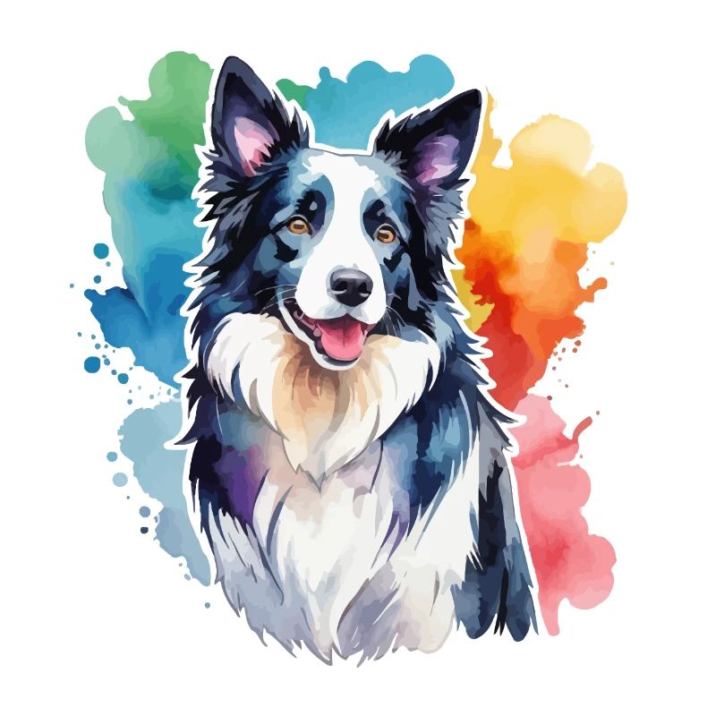 Border Collie Aquarelles
