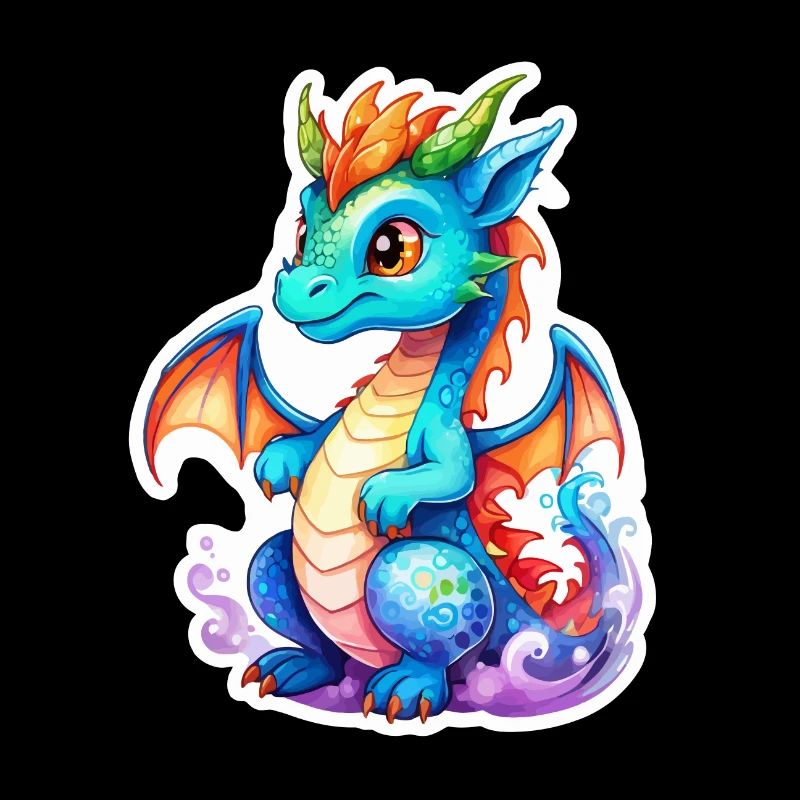 Aquarelles de dragon