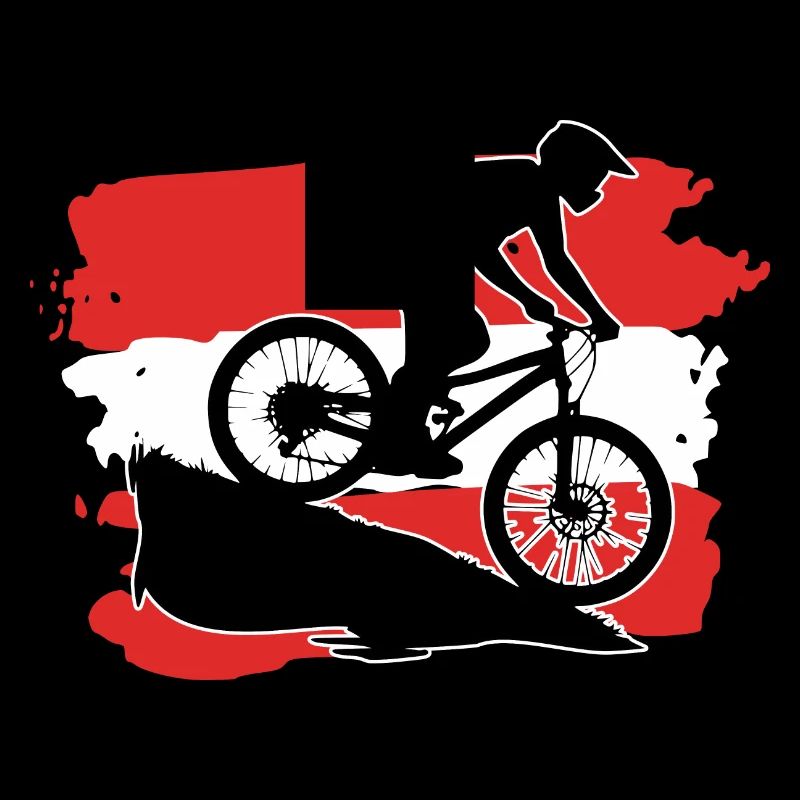 Drapeau de l’Autriche Downhill Biker