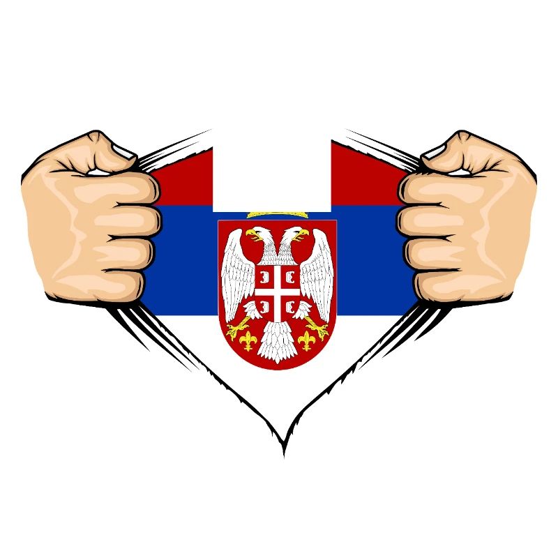 Conception du drapeau de la Serbie