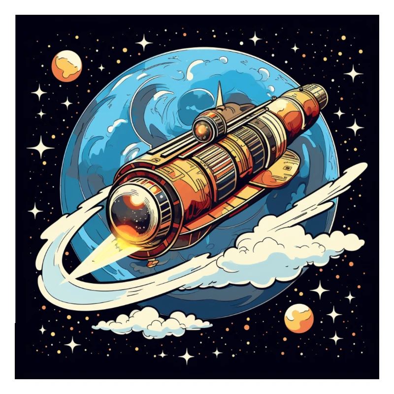 Rocket flight through space