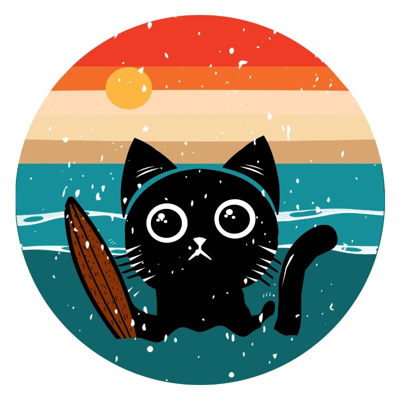 Surfende Katze