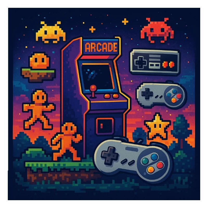 Conception de jeu d’arcade Pixel rétro