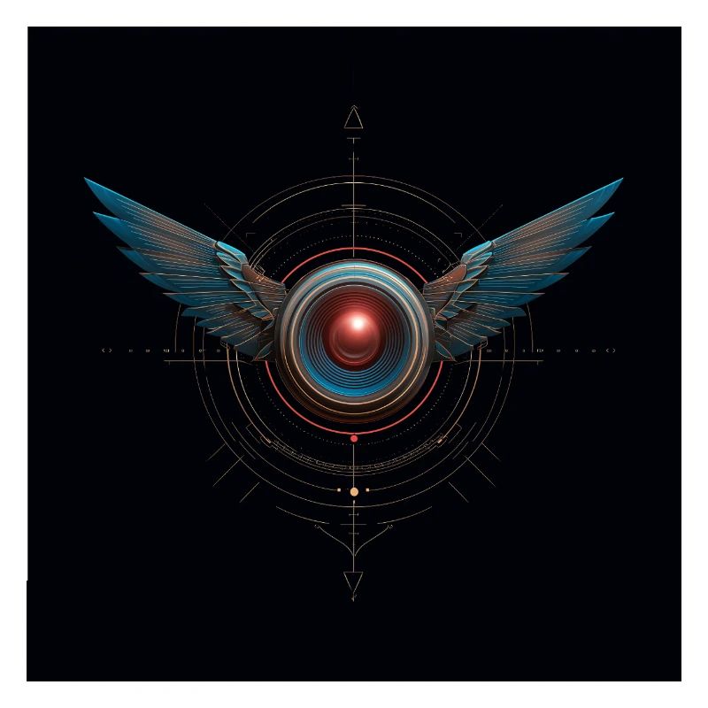Futuristisches Winged Emblem – Techno Vision