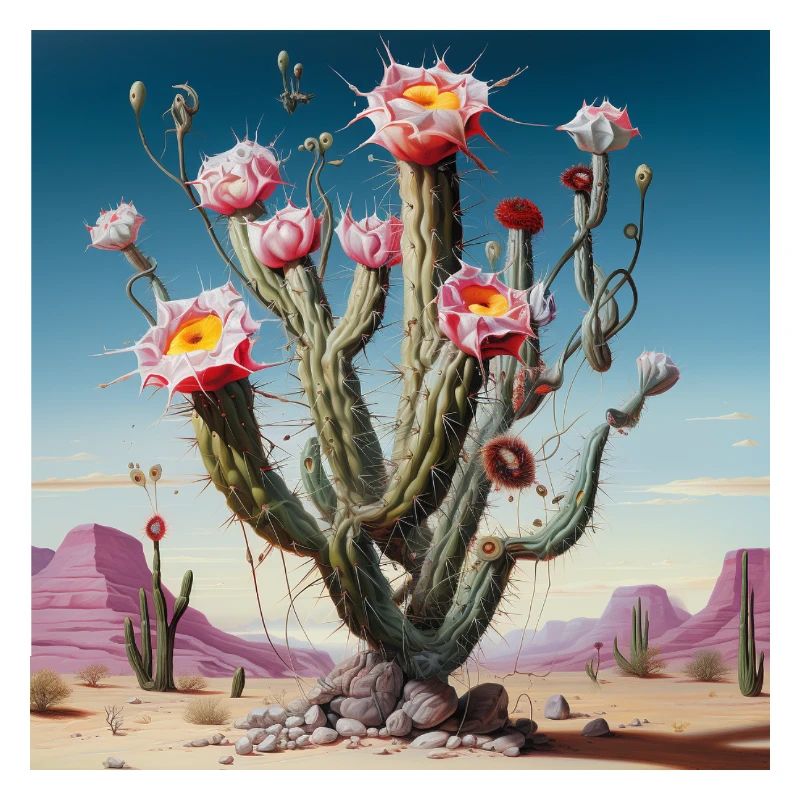 Jonc de fleur de cactus du désert