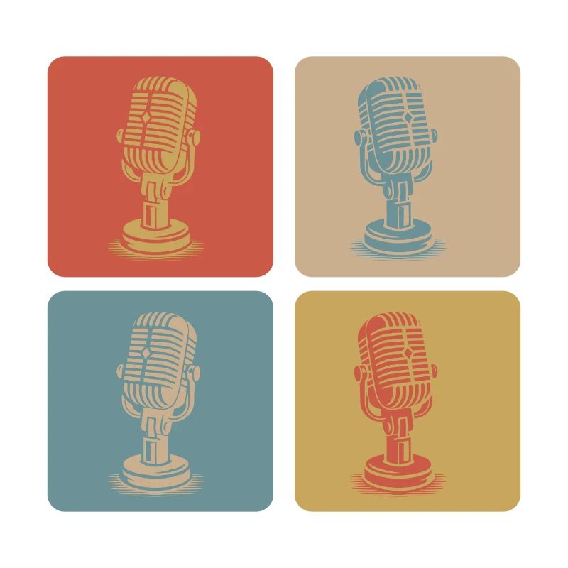 Retro Microphone Pop Art
