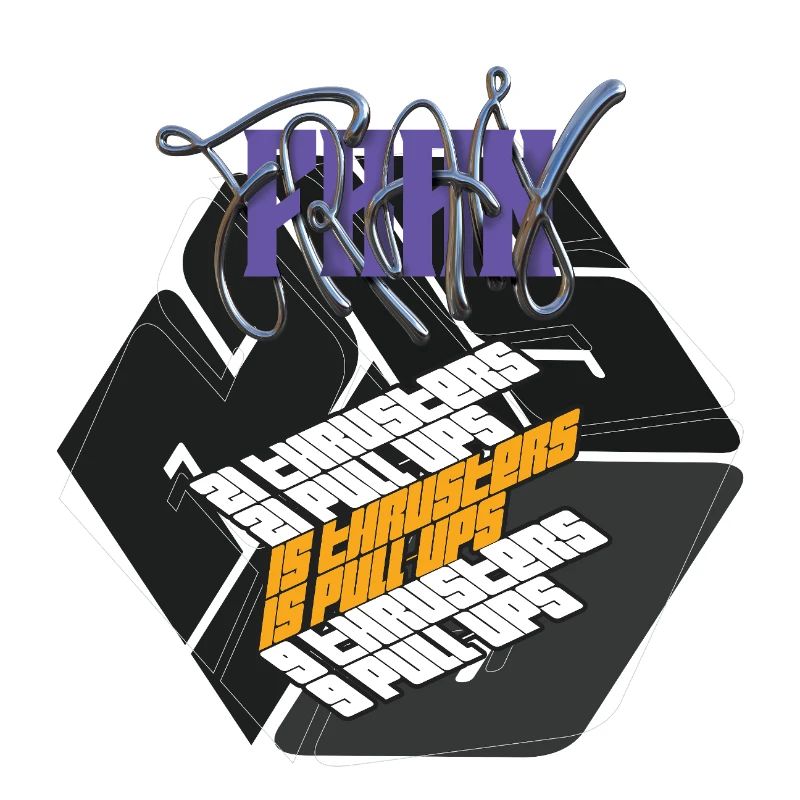Fran Hero WOD Cross Training Dark Graphic Version Grafik