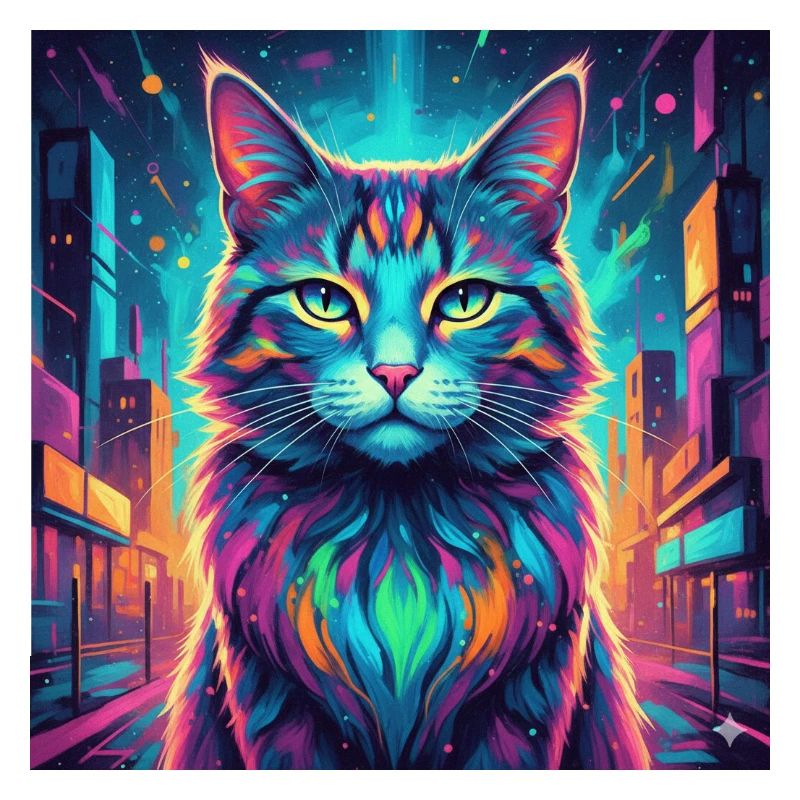 Neon cat