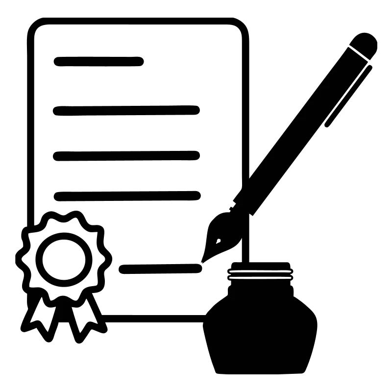 Contract with lacquer seal