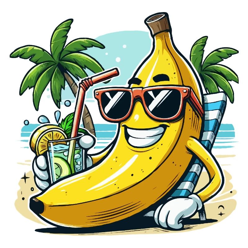 Entspannte Banane