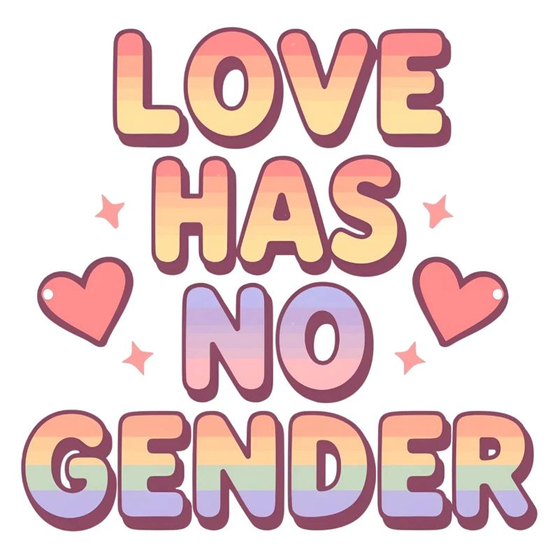 L’amour n’a pas de genre – Conception de typographie arc-en-ciel