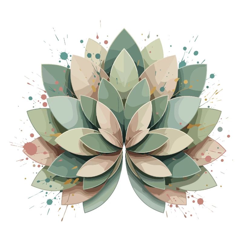 Rosette succulente pastel