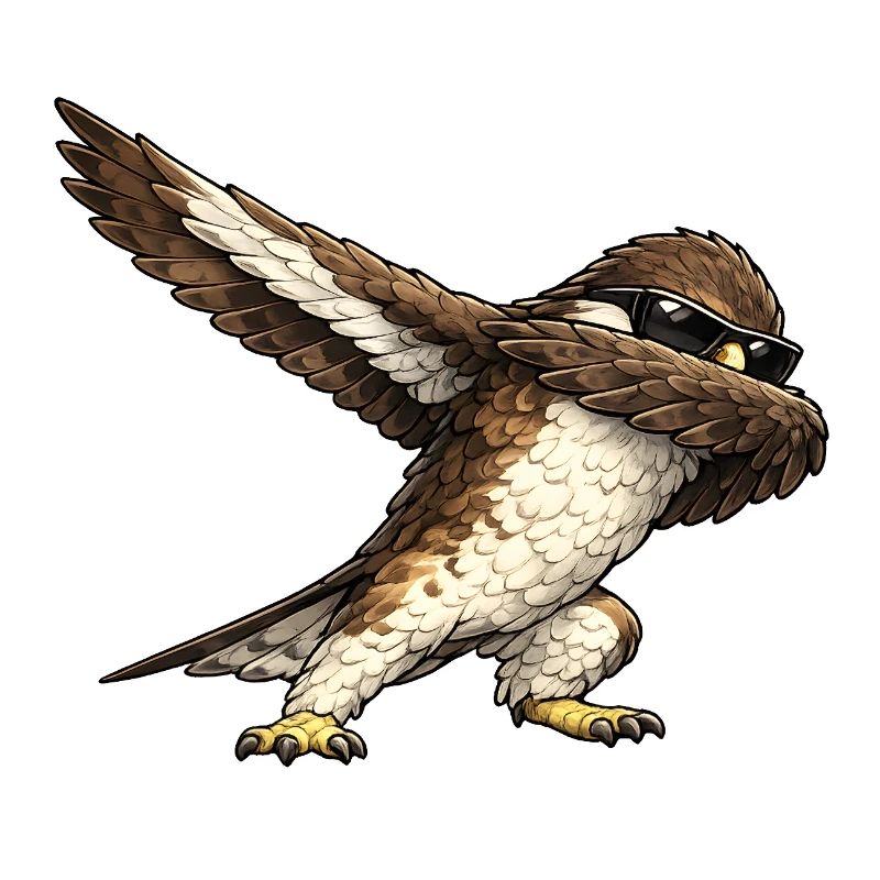 Dabbing buzzard