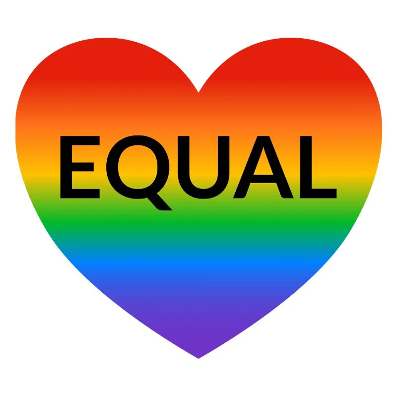 Equal Heart Rainbow Pride