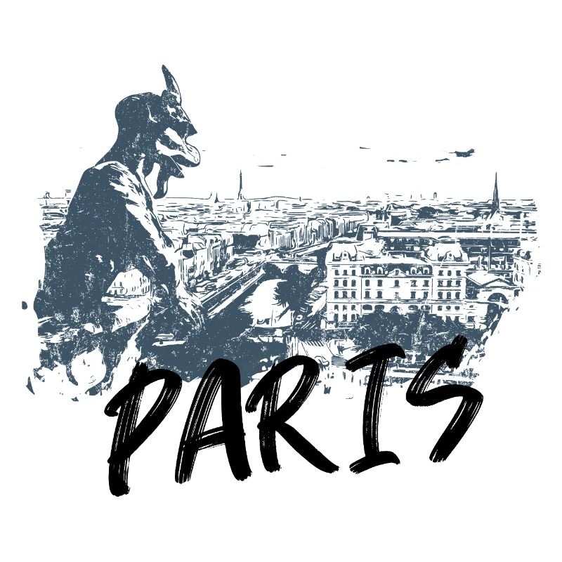 Paris avec gargouille de Notre Dame