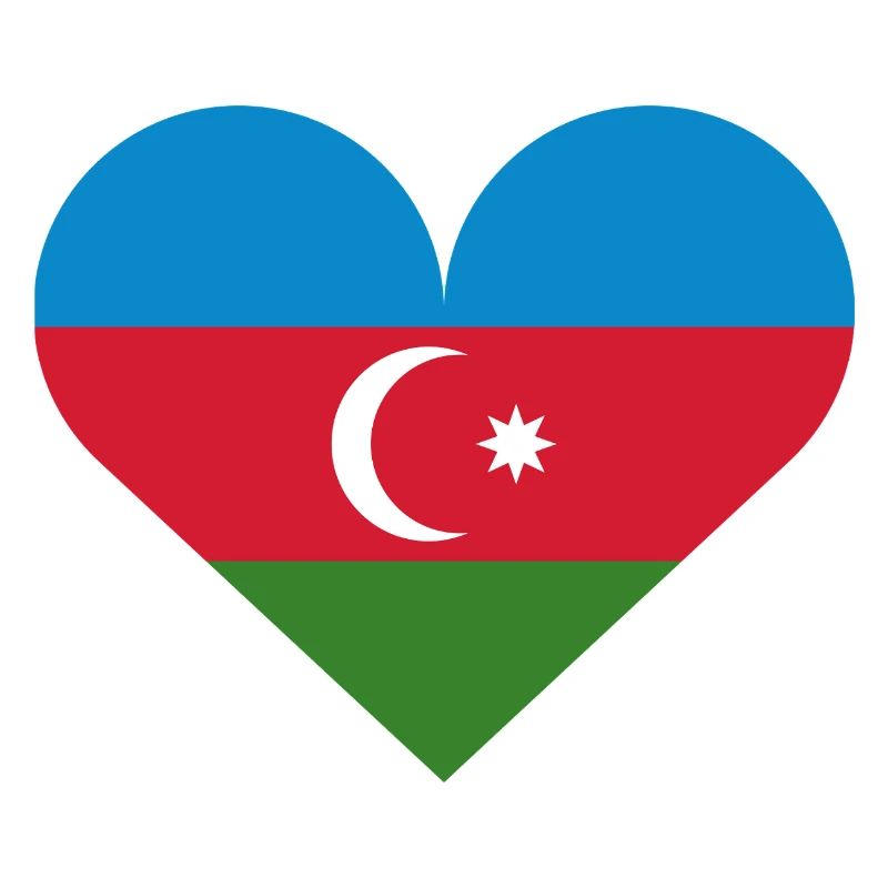 Herzflagge Aserbaidschans