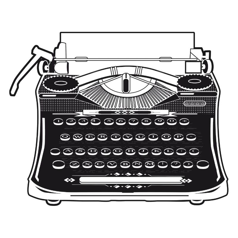 nostalgic antique typewriter in retro style