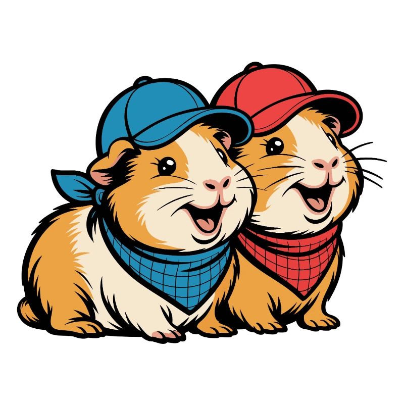 Amis cochons d’Inde mignons – Motif drôle d’animal