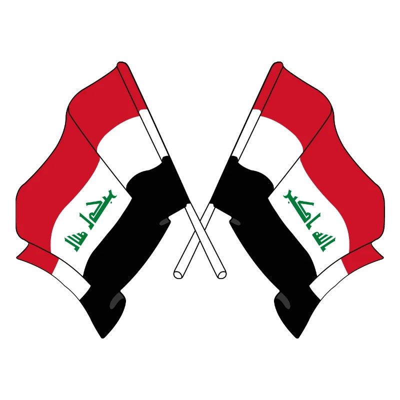 Deux drapeaux croisés de l’Irak