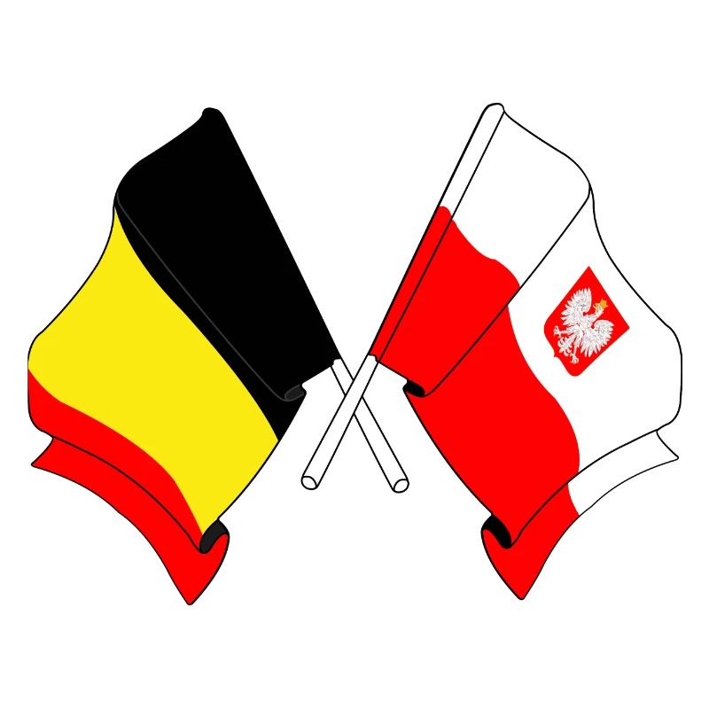 Drapeau de la Belgique, drapeau de la Pologne