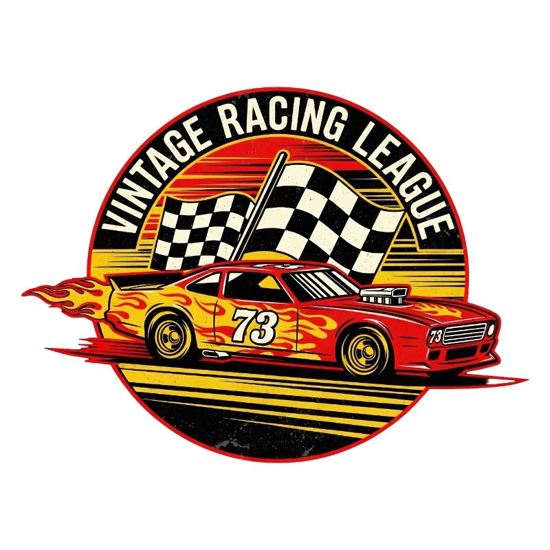 Conception de drapeaux de course vintage