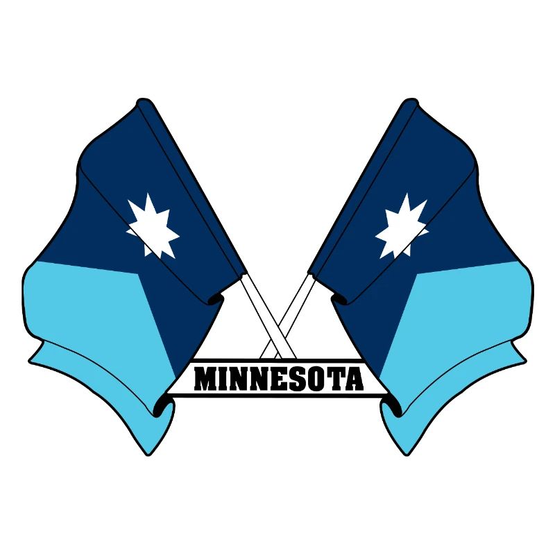 Two flags text MINNESOTA