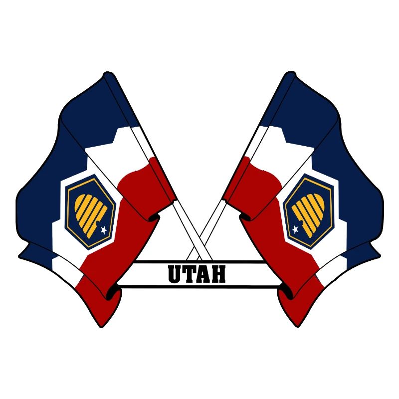 Texte à deux drapeaux UTAH