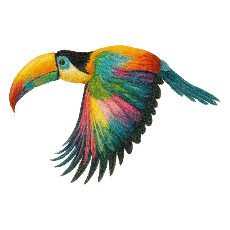 Rainbow Parrot Pattern