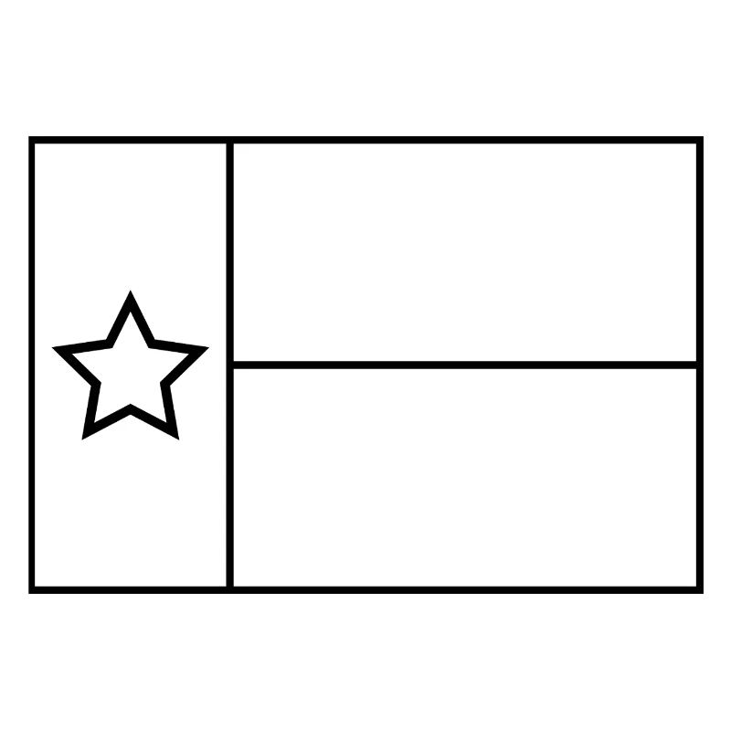 Texas flag outline