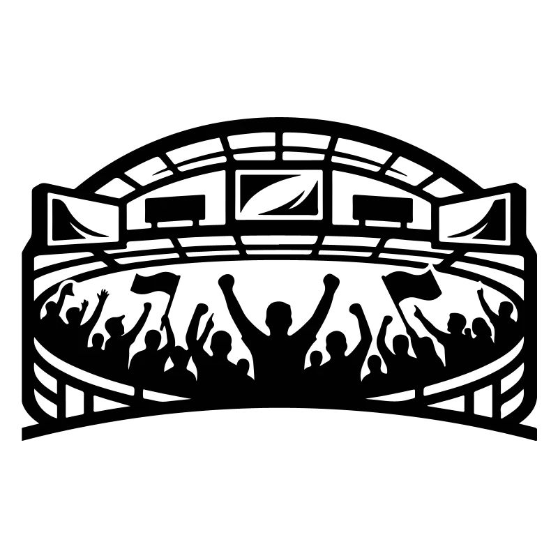 Silhouette des supporters du stade