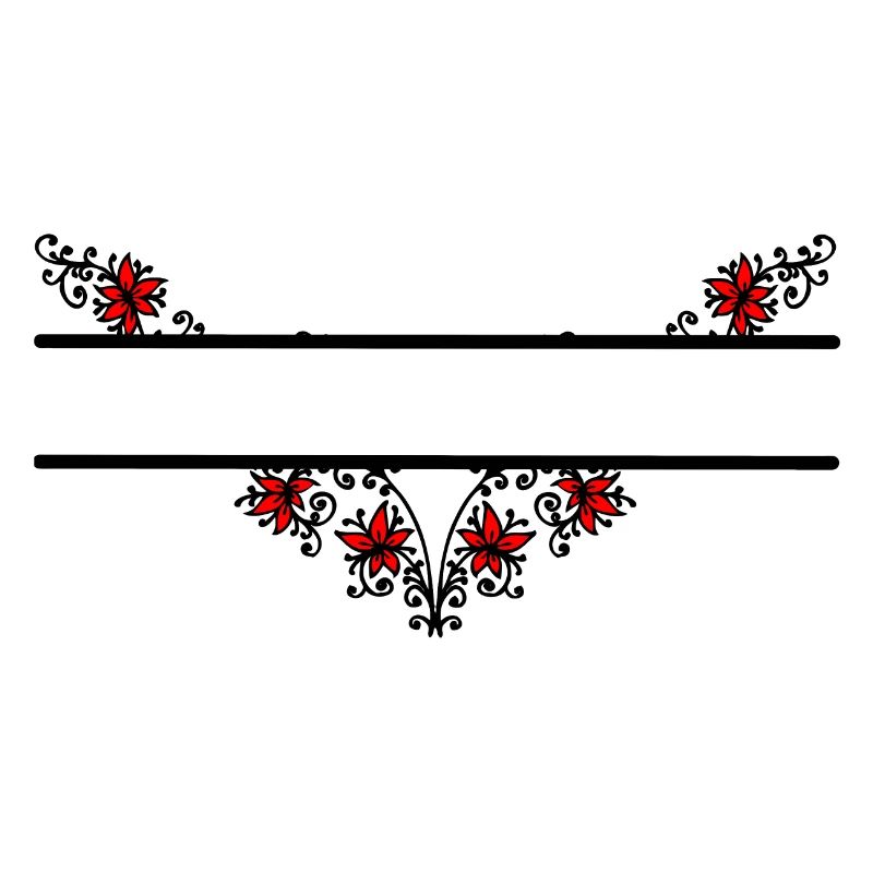 Bannière décorative de fleur