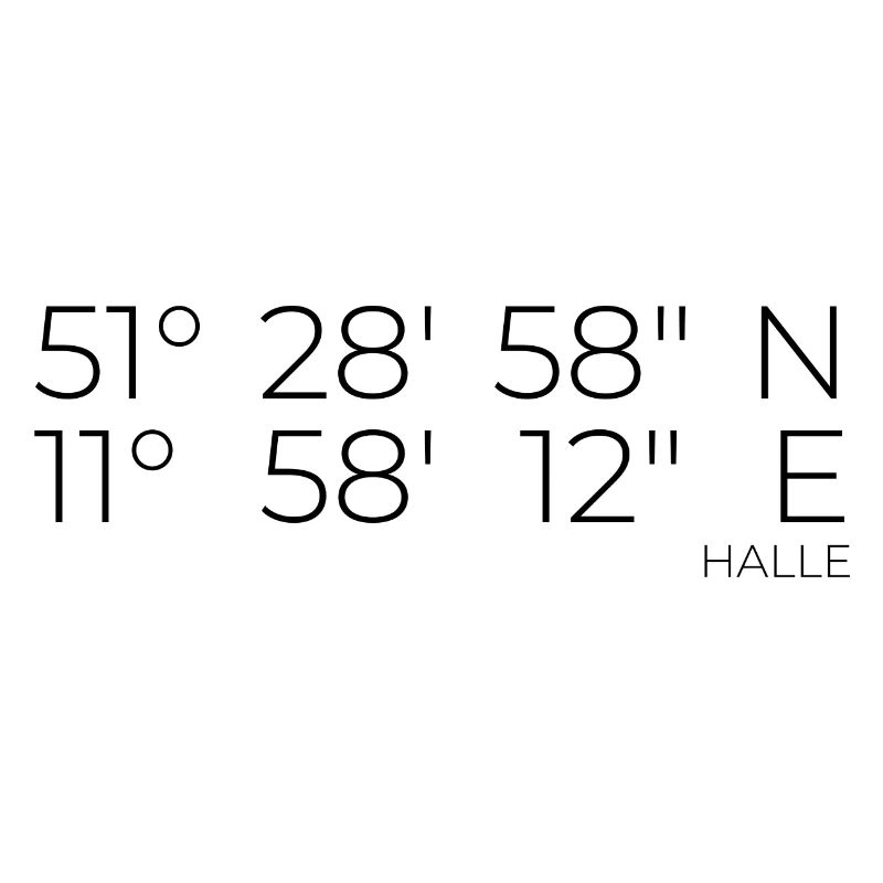 Coordinates Halle an der Saale