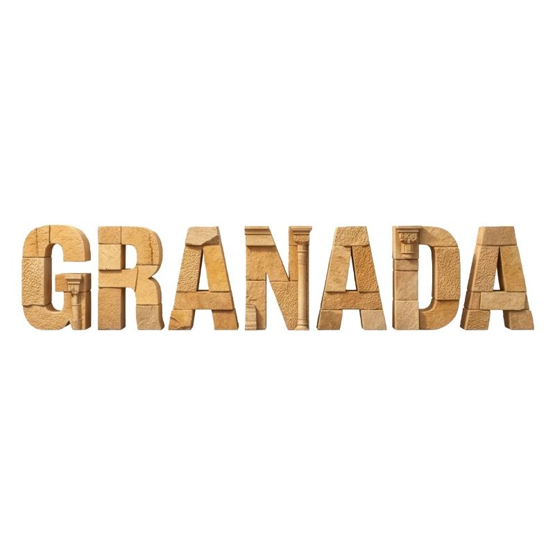 Typographie de l’architecture de Grenade