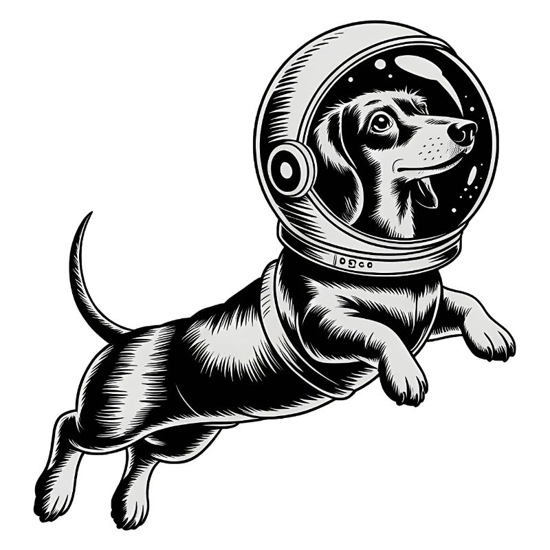 Teckel dans l'espace - Logo Cool Astonomy