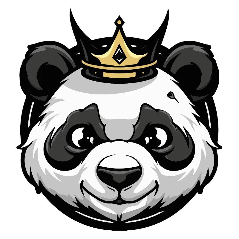Panda Kopf Krone