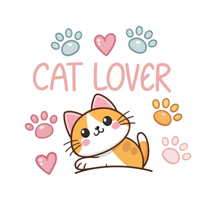 Dessin de chat mignon et coloré for intérieur