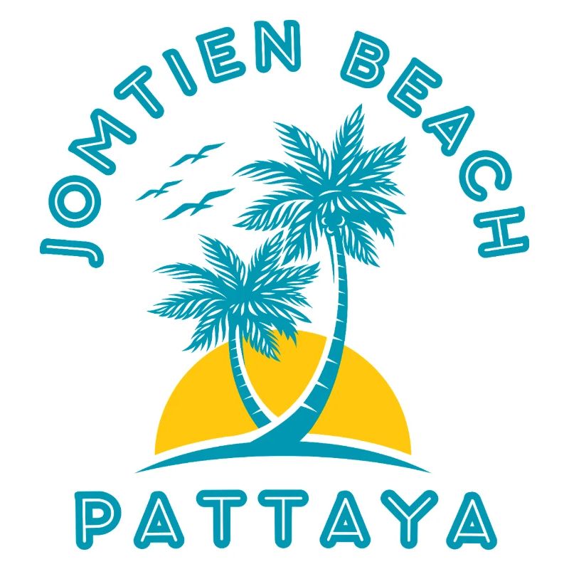 Pattaya Beach Palm Sunset