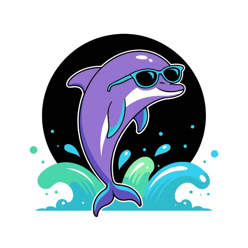 Purple dolphin chic glasses