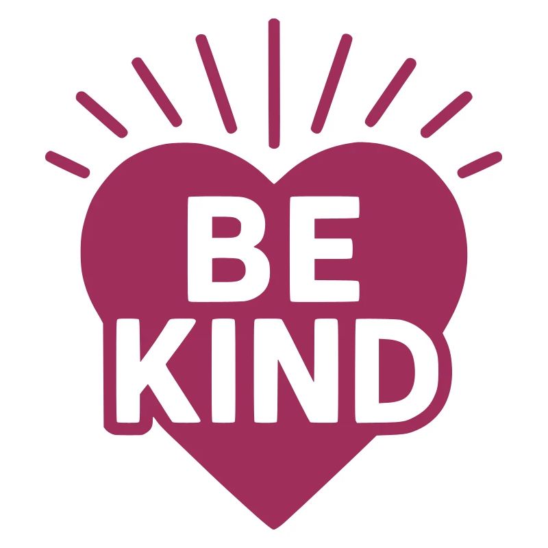 Heart with Be Kind Message
