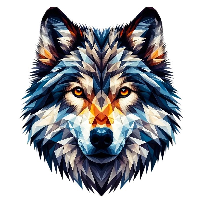 Polygonaler Wolf