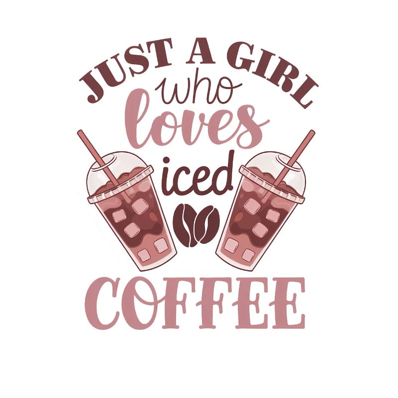 Mädchen, das Eiskaffee liebt