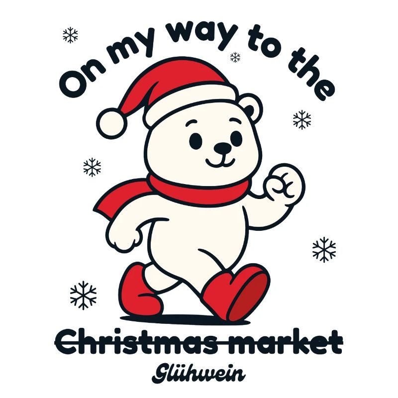 Weihnachtsmarkt - Glühwein mit Eisbär
